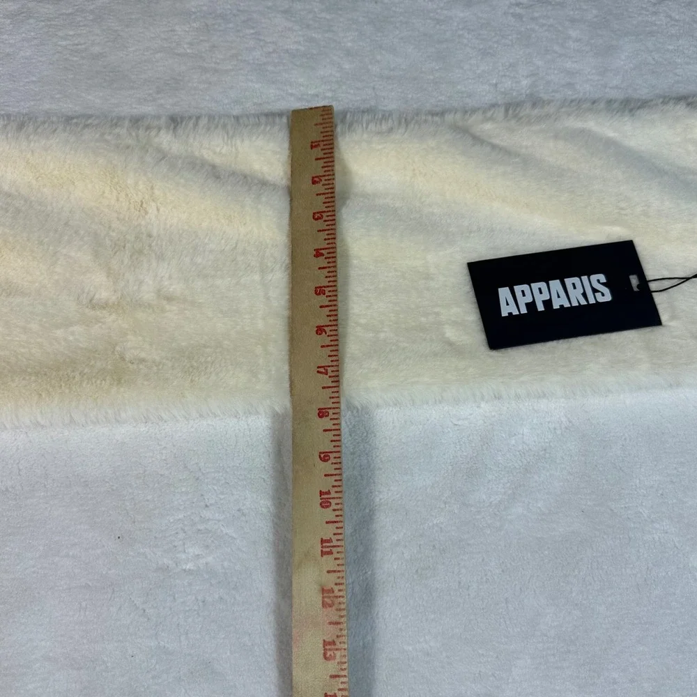 Apparis Faux Fur Scarf NWT Women NS Cream Vegan Winter Wrap F20107CM